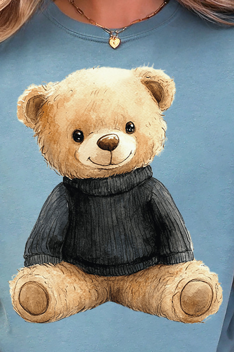 Black Vintage Teddy Bear Comfort Colors Adult Ring-Spun Cotton Tee