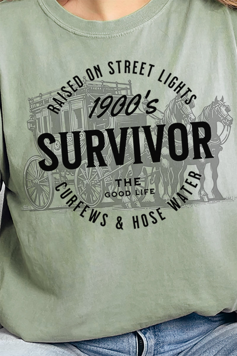 Raised On Street Lights Comfort Colors Adult Ring-Spun Cotton Tee