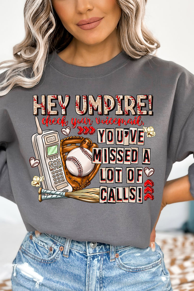Hey Umpire Check Your Voicemail Heavy-weight Crew Sweatshirt product image 1