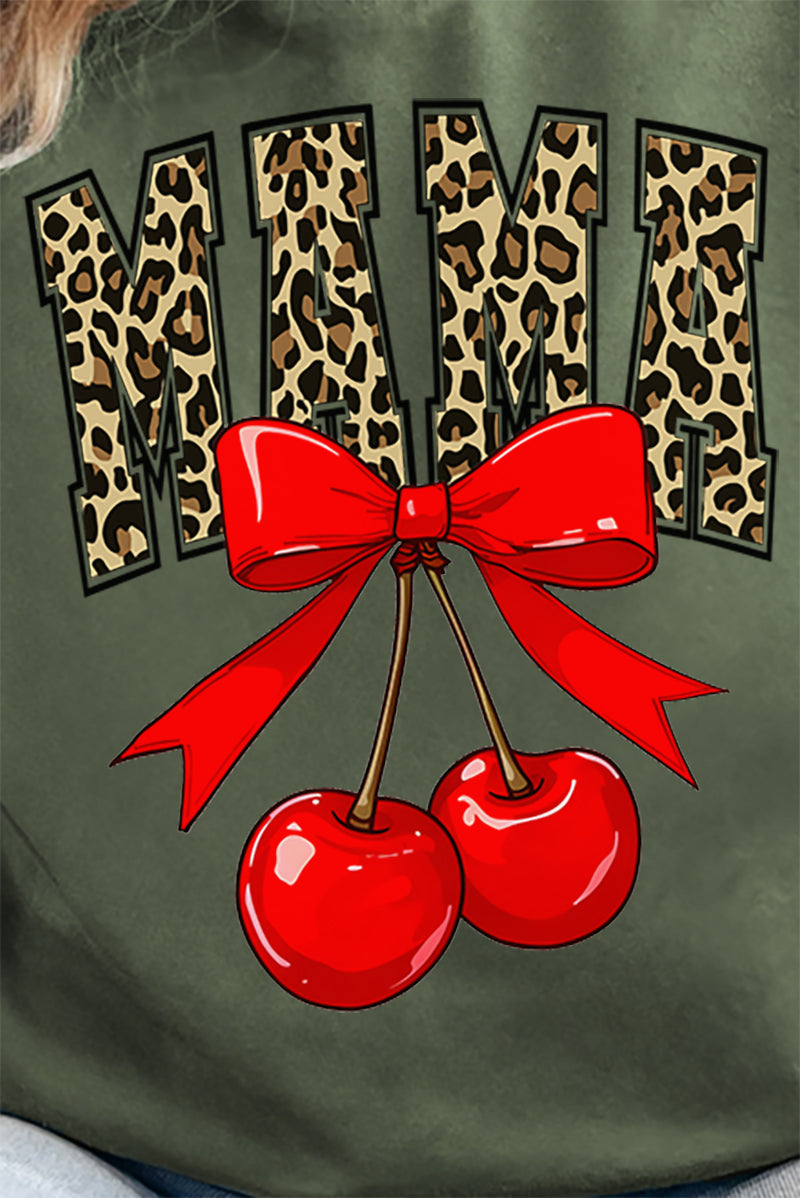 Leopard Cherry Mama Heavy-weight Crew Sweatshirt product image 2