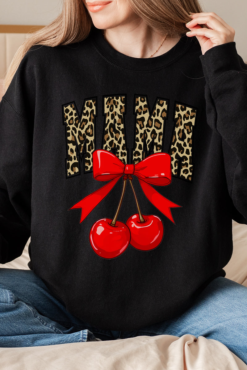 Leopard Cherry Mama Heavy-weight Crew Sweatshirt product image 12