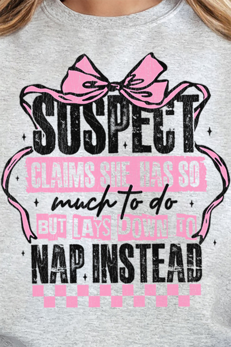 Suspect Naps Instead Heavy-weight Crew Sweatshirt product image 2