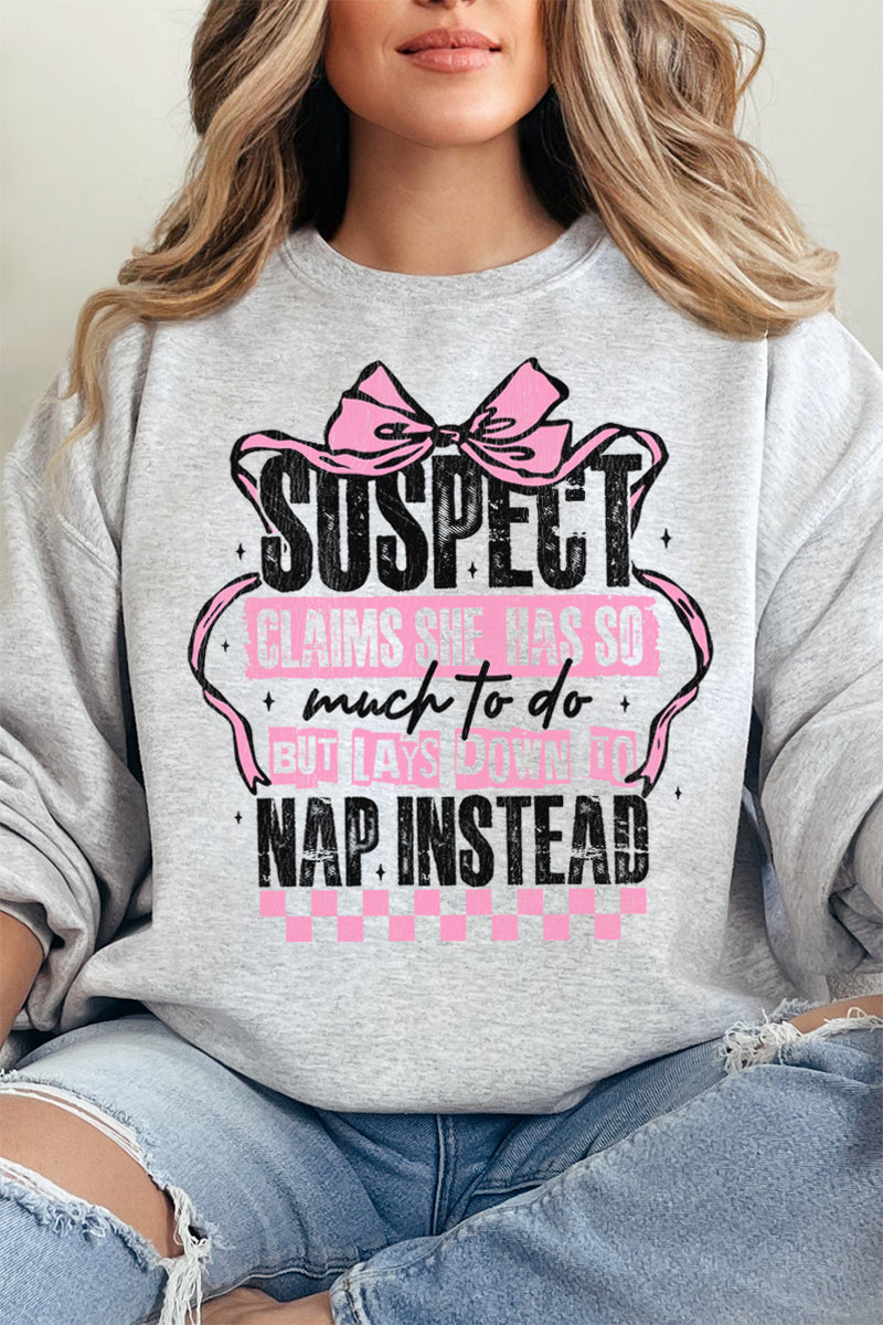 Suspect Naps Instead Heavy-weight Crew Sweatshirt product image 1