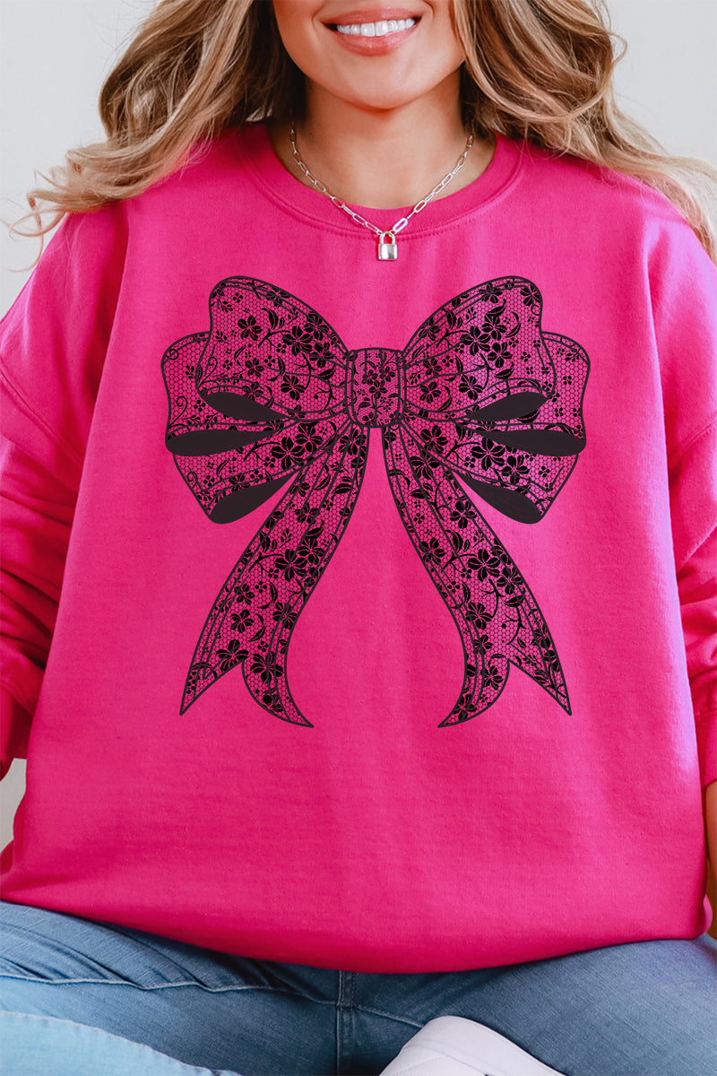 Black Lace Bow Unisex NuBlend Crew Sweatshirt product image 1