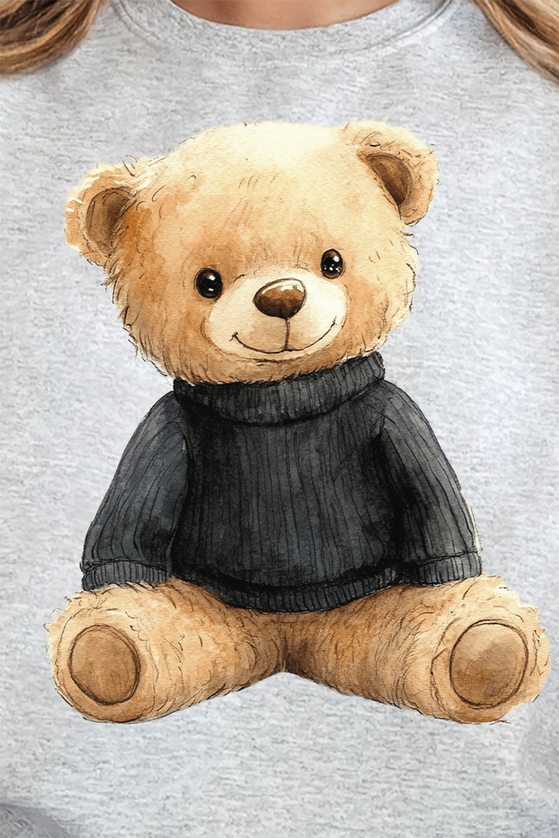 Black Vintage Teddy Bear Unisex NuBlend Crew Sweatshirt product image 2