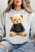 Black Vintage Teddy Bear Unisex NuBlend Crew Sweatshirt product image 1