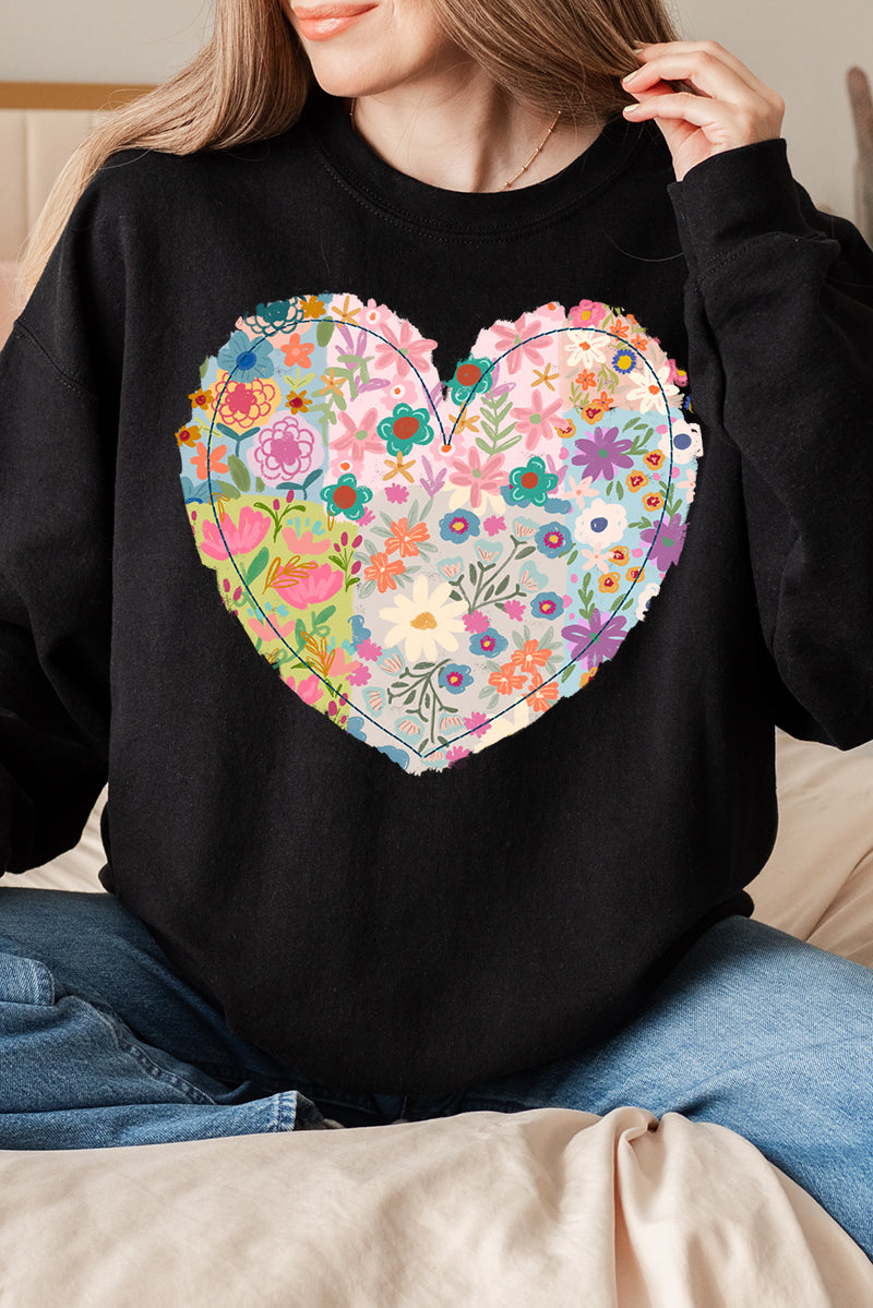 Boho Floral Heart Unisex NuBlend Crew Sweatshirt product image 3