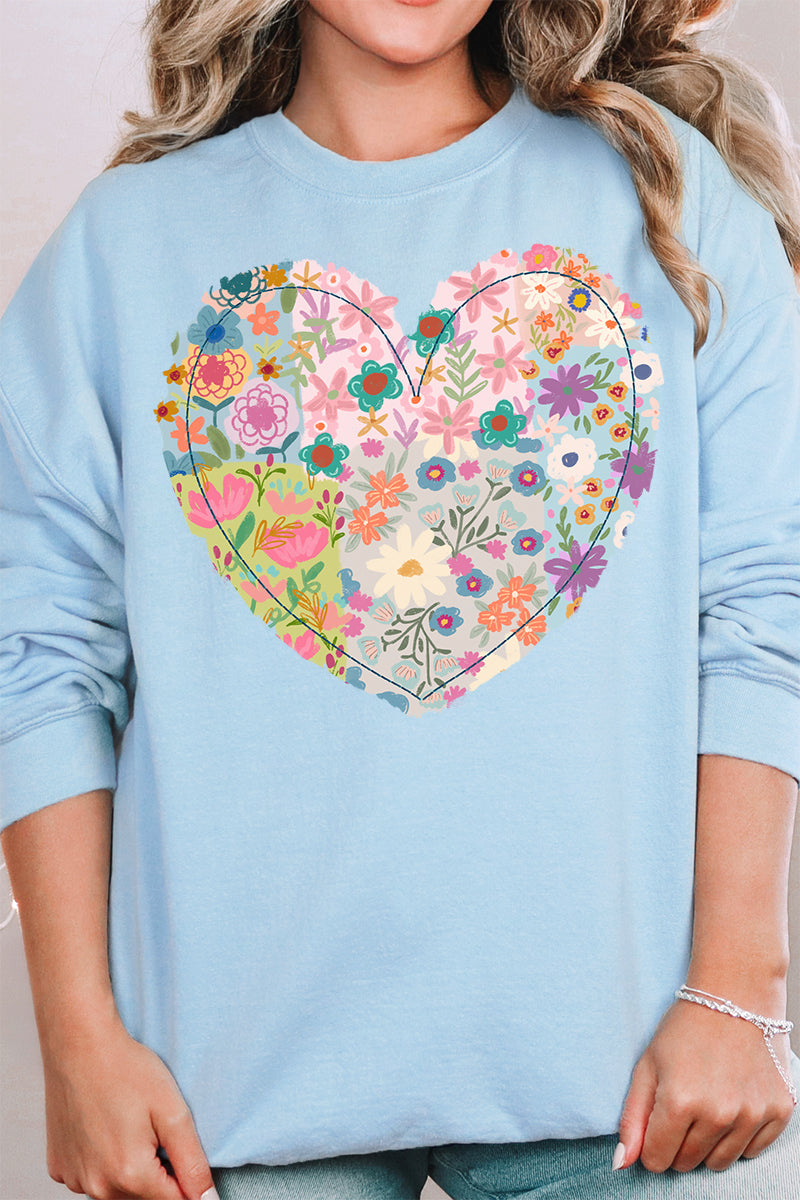 Boho Floral Heart Unisex NuBlend Crew Sweatshirt product image 1