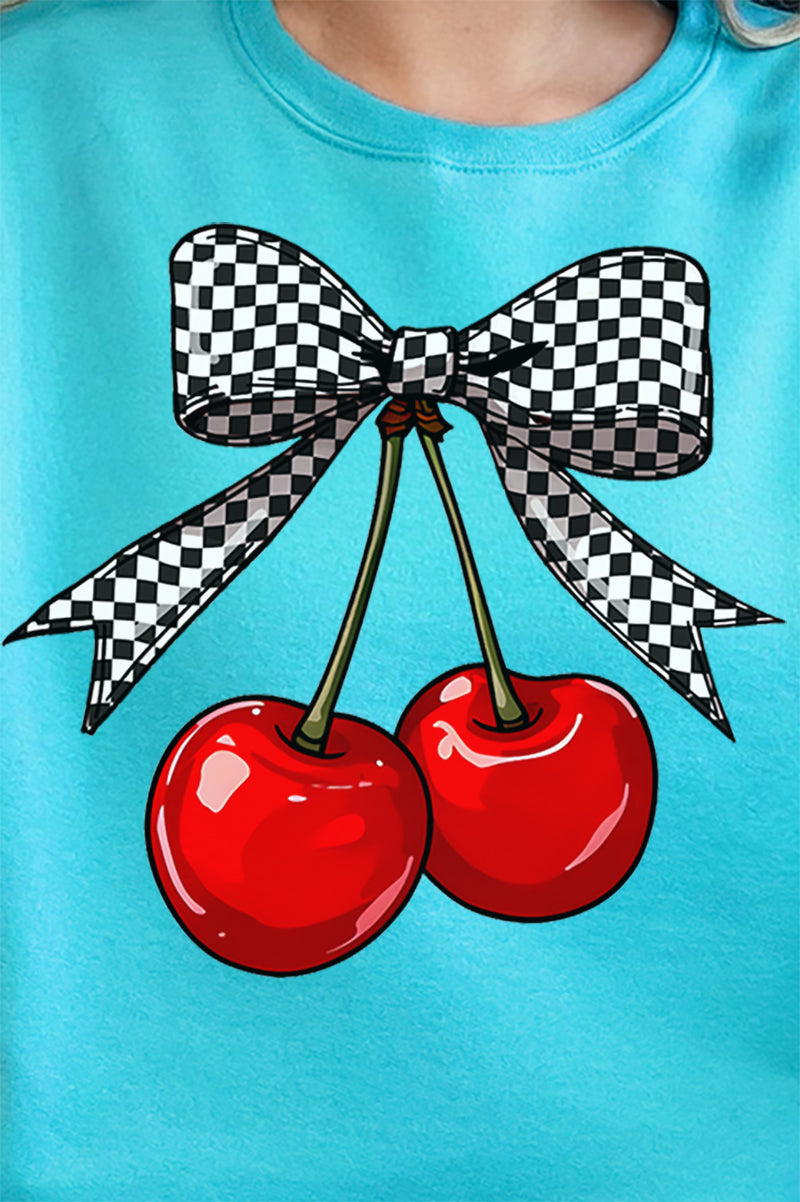 Checkered Cherry Dream Unisex NuBlend Crew Sweatshirt product image 2