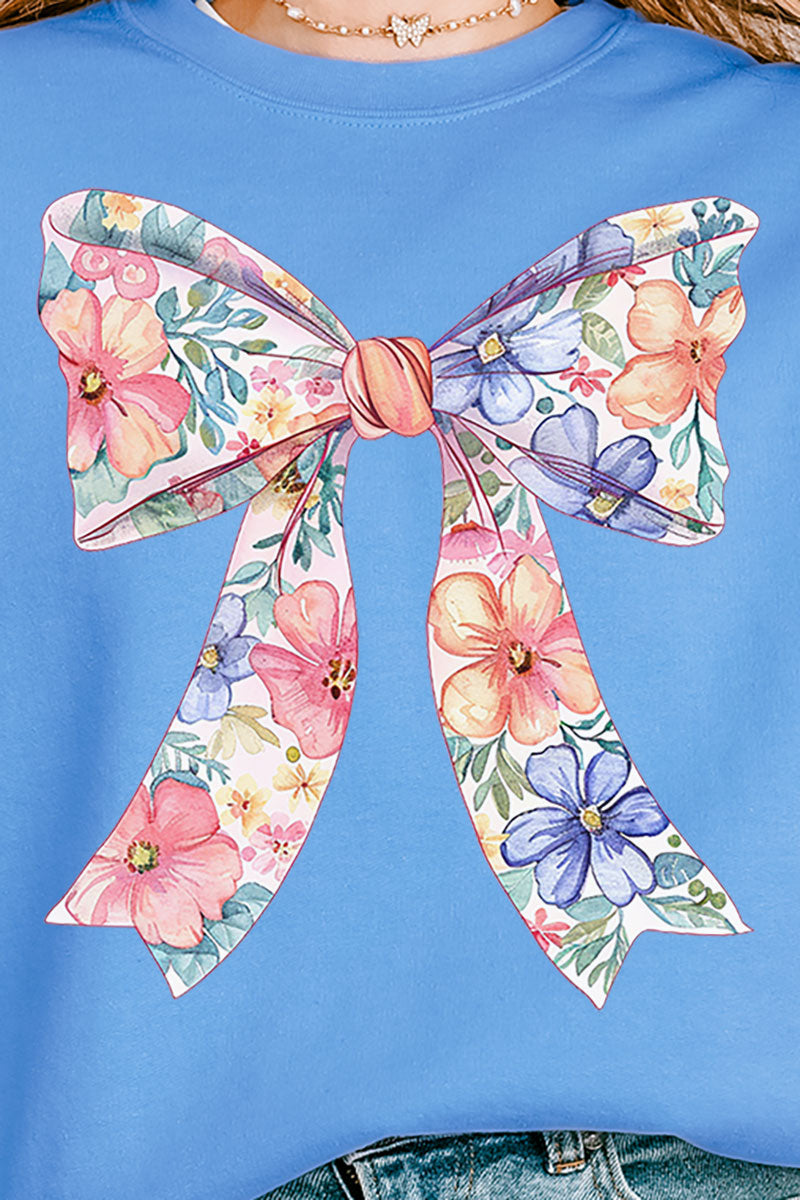 Cutesy Floral Bow Unisex NuBlend Crew Sweatshirt product image 2