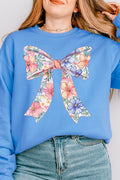 Cutesy Floral Bow Unisex NuBlend Crew Sweatshirt product image 1