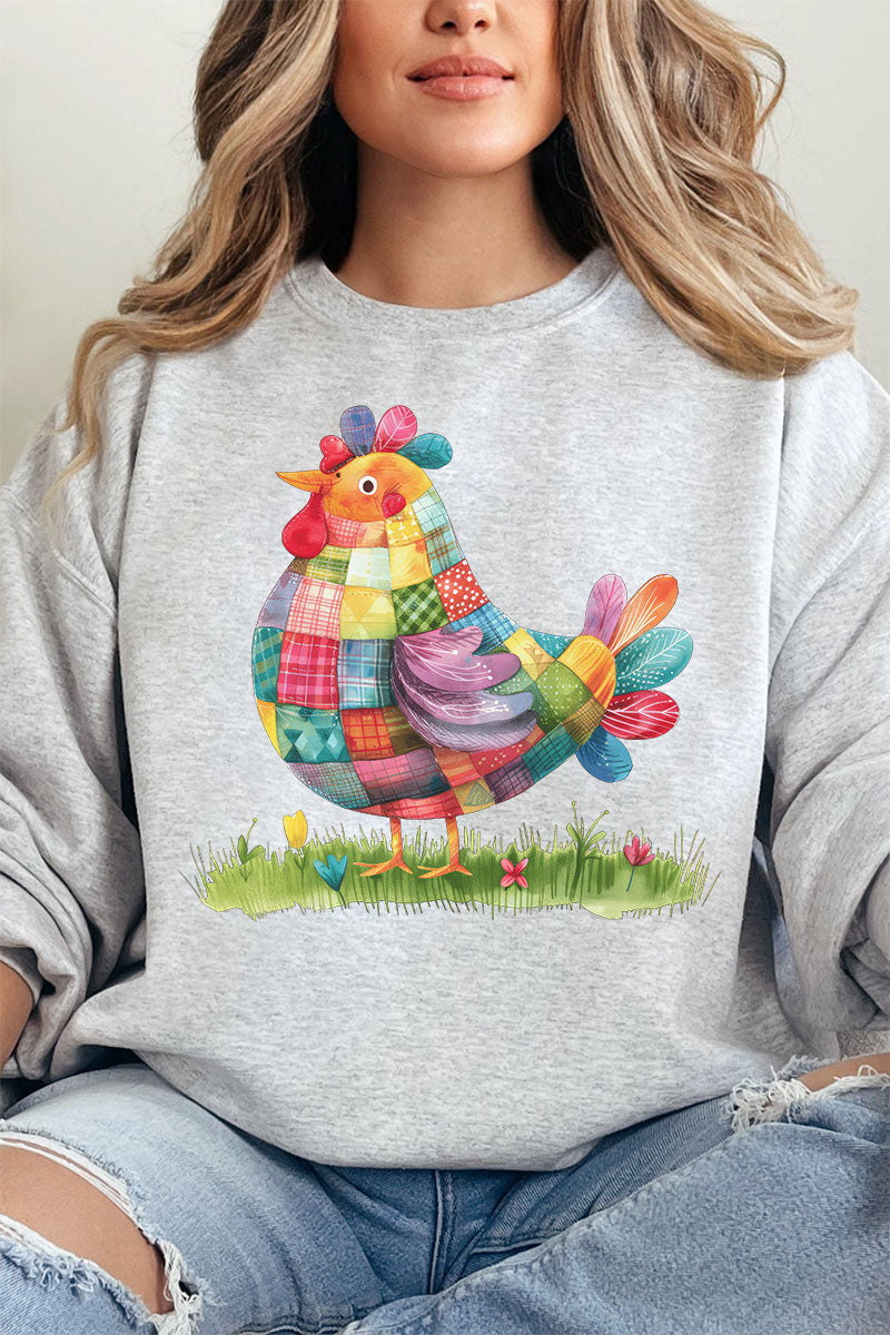 Faux Patchwork Chicken Unisex NuBlend Crew Sweatshirt product image 13