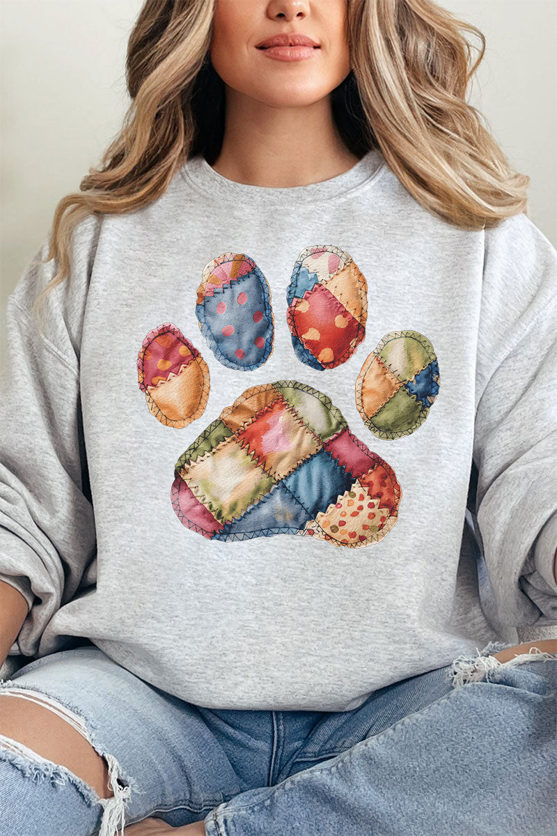 Faux Patchwork Paw Unisex NuBlend Crew Sweatshirt product image 12