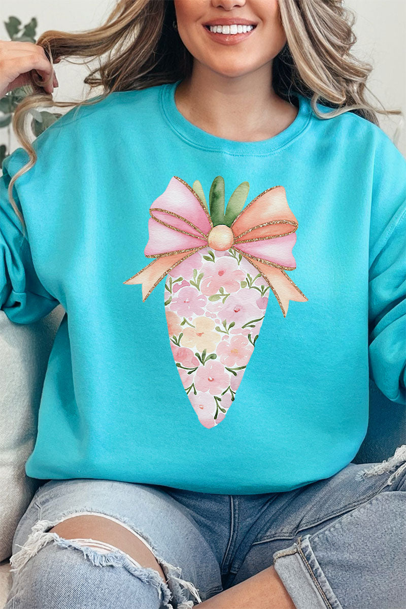 Floral Spring Carrot Unisex NuBlend Crew Sweatshirt product image 1
