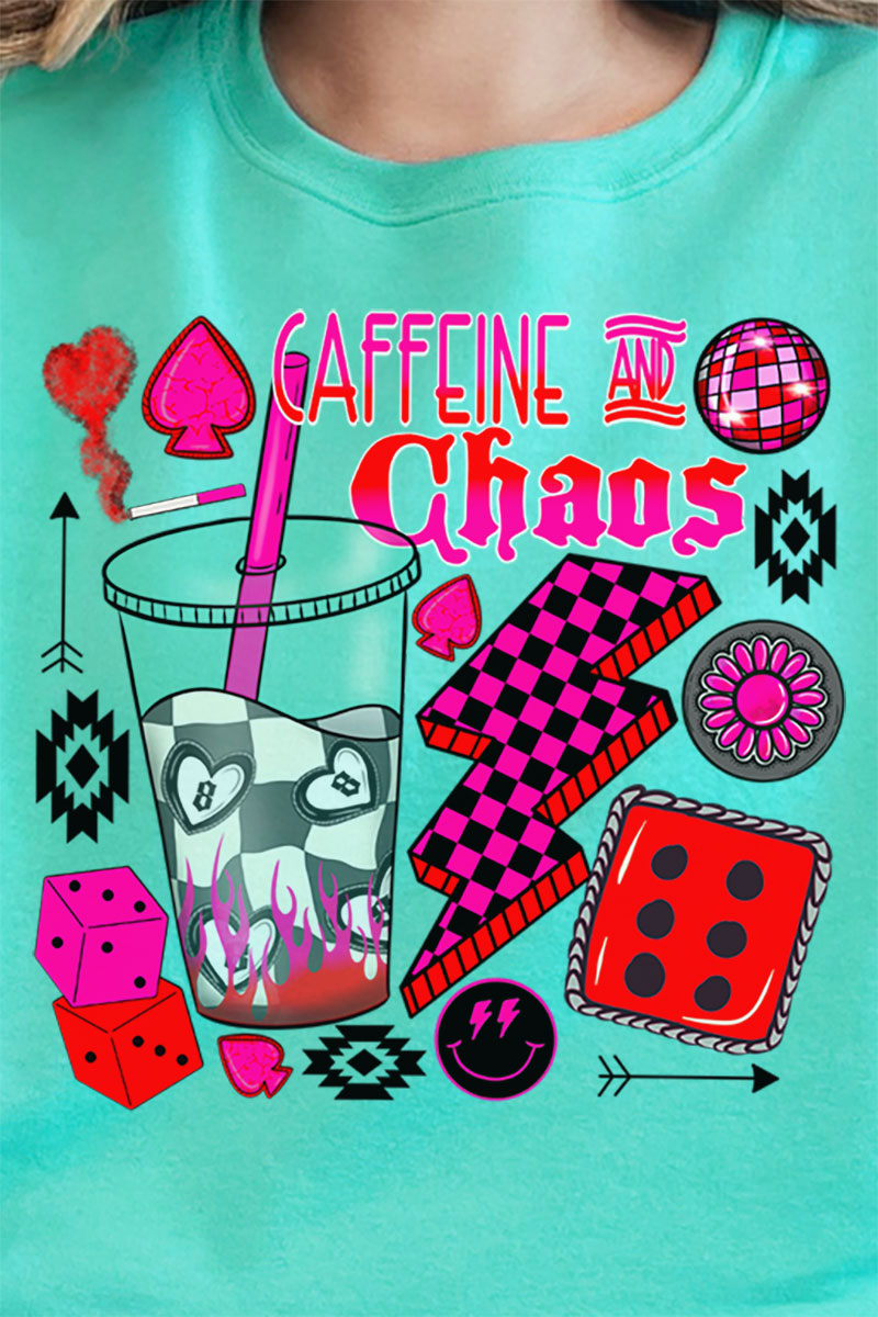 Outlaw Caffeine And Chaos Unisex NuBlend Crew Sweatshirt product image 2