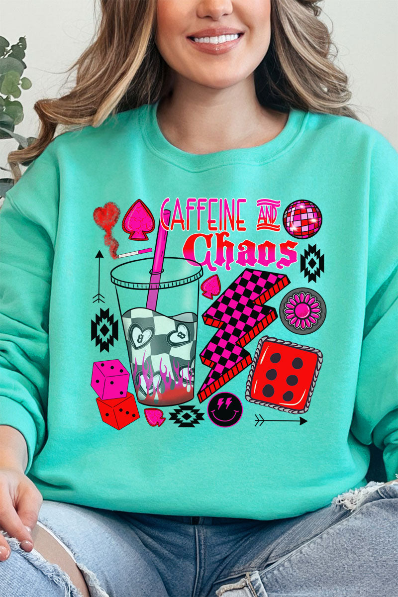 Outlaw Caffeine And Chaos Unisex NuBlend Crew Sweatshirt product image 1