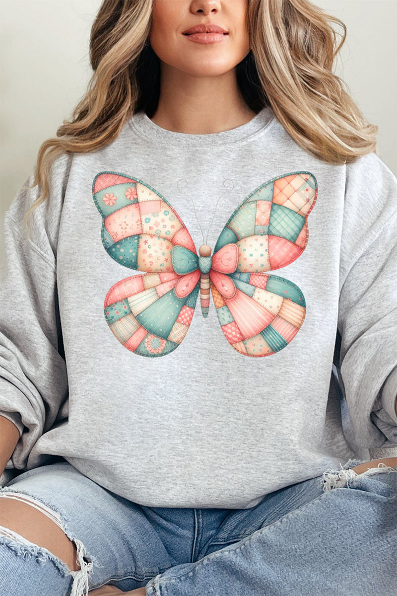Patchwork Butterfly Unisex NuBlend Crew Sweatshirt product image 3