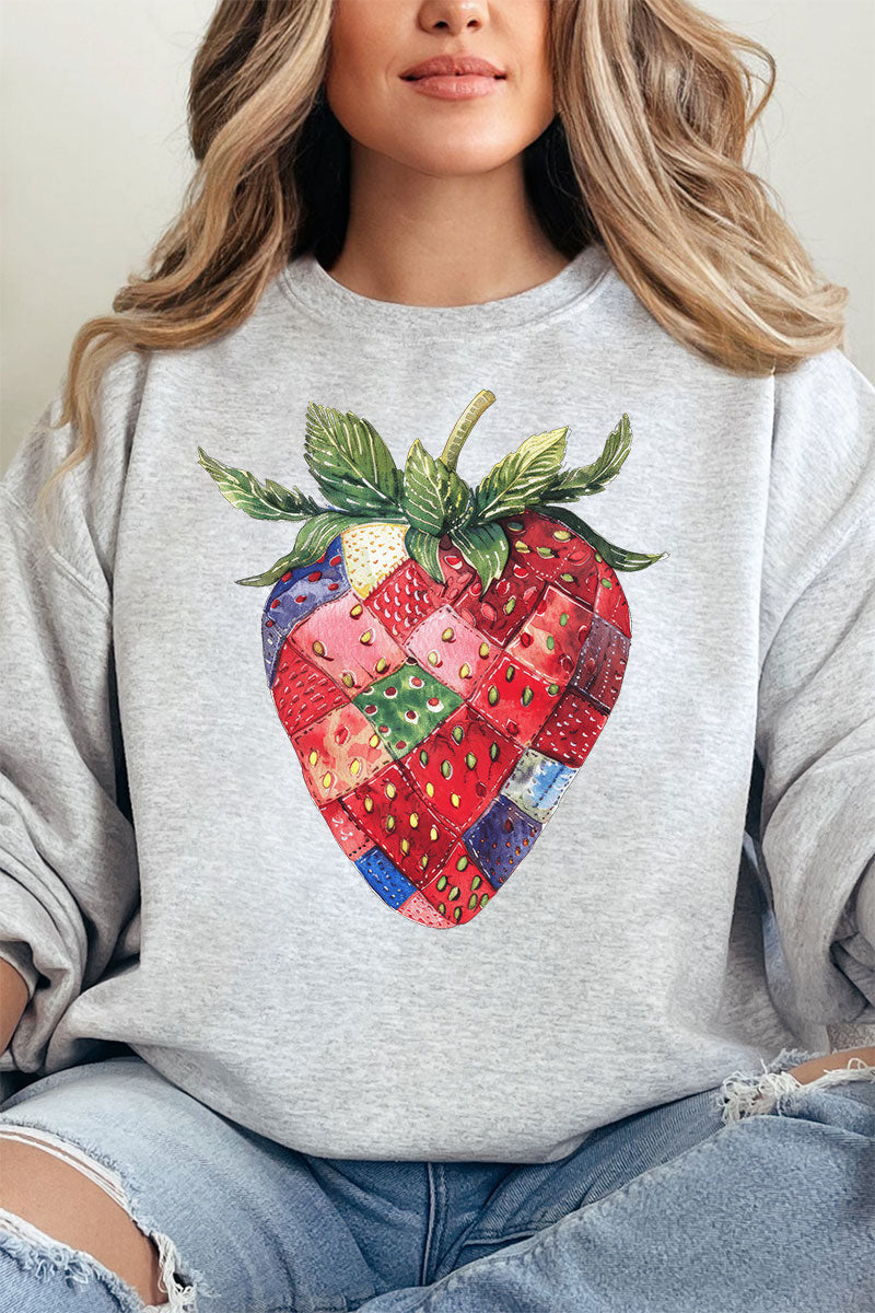 Faux Patchwork Strawberry Unisex NuBlend Crew Sweatshirt product image 11