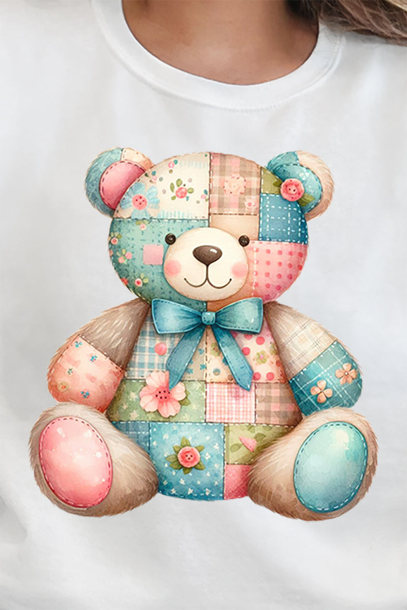 Patchwork Teddy Bear Unisex NuBlend Crew Sweatshirt product image 2