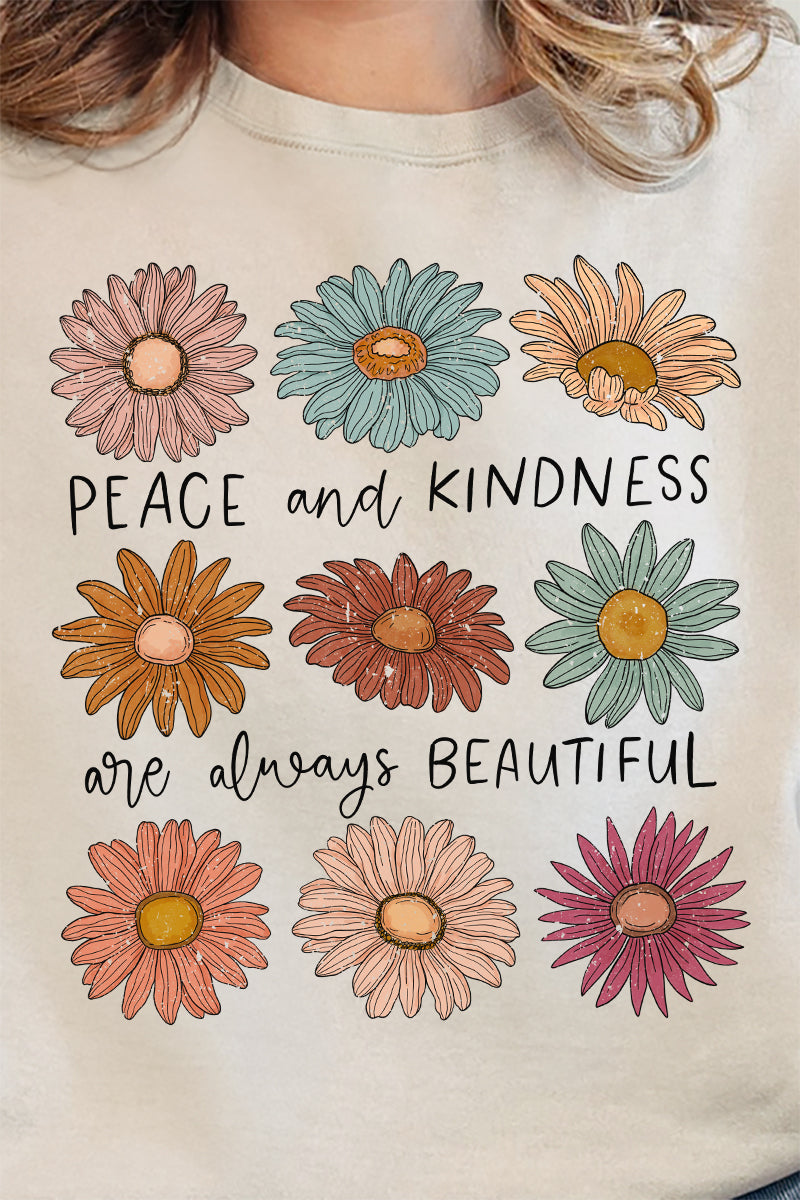 Peace and Kindness Daisy Unisex NuBlend Crew Sweatshirt product image 2