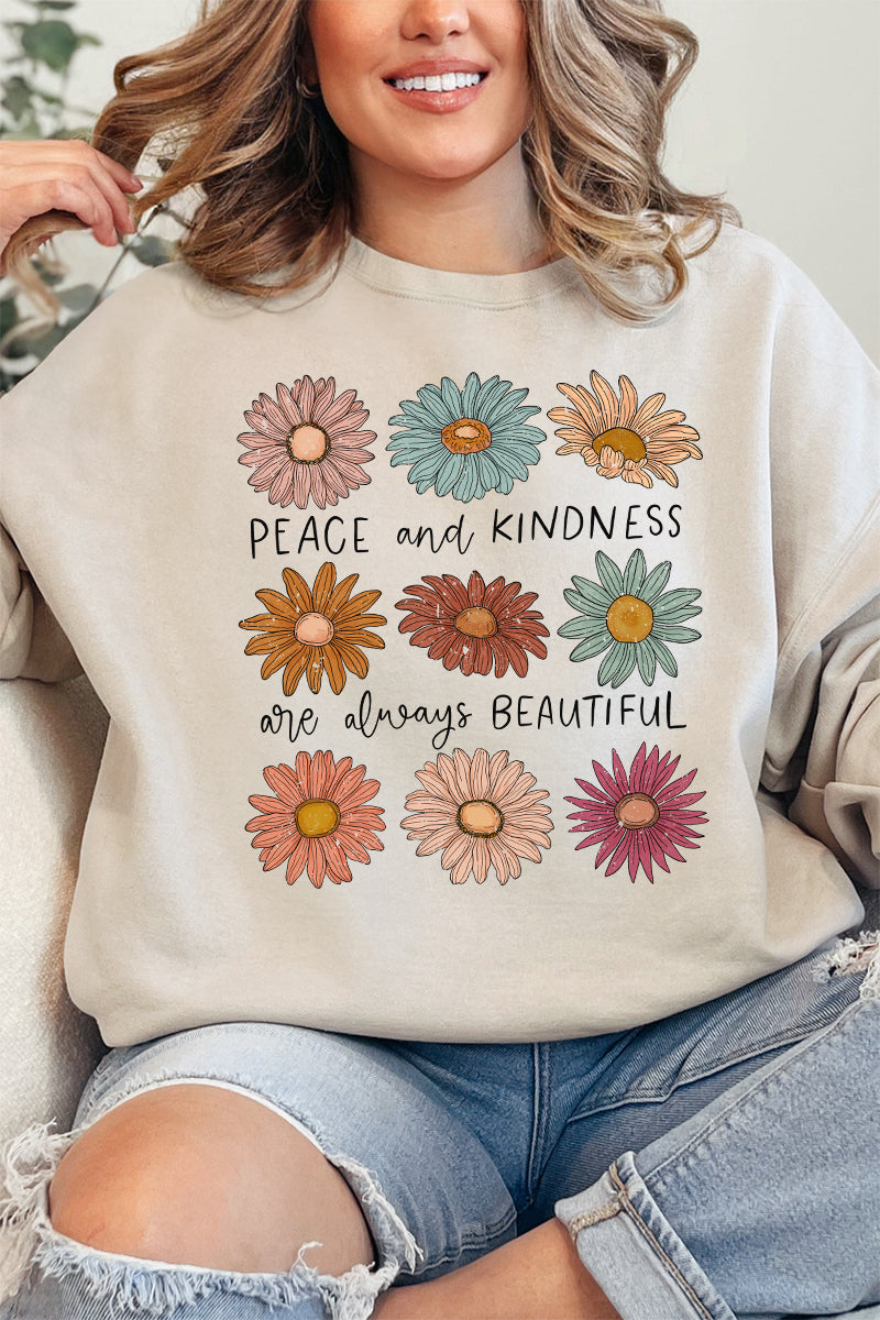 Peace and Kindness Daisy Unisex NuBlend Crew Sweatshirt product image 1