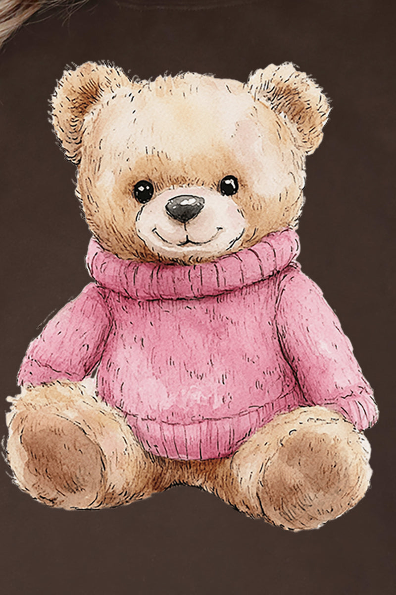Pink Vintage Teddy Bear Unisex NuBlend Crew Sweatshirt product image 2
