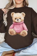Pink Vintage Teddy Bear Unisex NuBlend Crew Sweatshirt product image 1