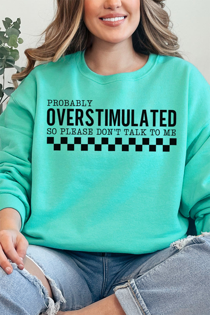Probably Overstimulated Unisex NuBlend Crew Sweatshirt product image 1