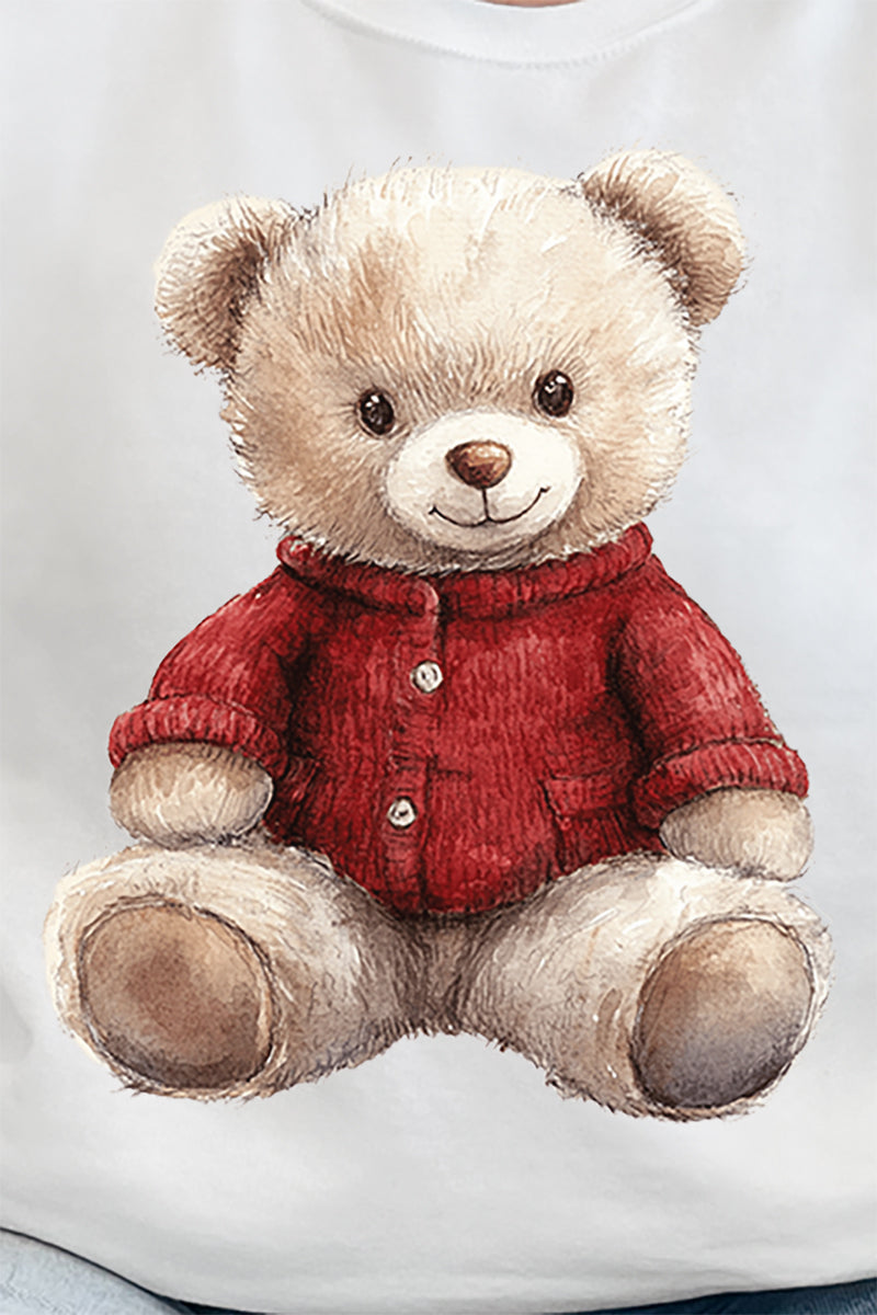 Red Vintage Teddy Bear Unisex NuBlend Crew Sweatshirt product image 2
