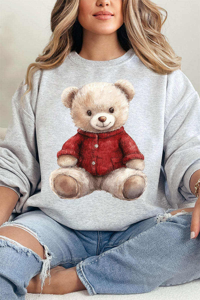 Red Vintage Teddy Bear Unisex NuBlend Crew Sweatshirt product image 13