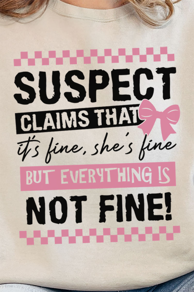 Suspect Claims Everything Is Fine Unisex NuBlend Crew product image 2