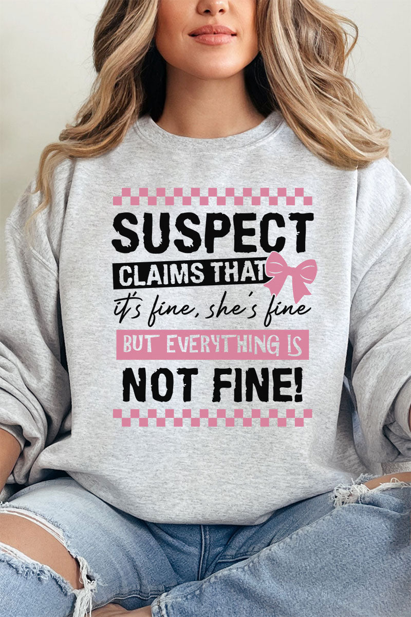 Suspect Claims Everything Is Fine Unisex NuBlend Crew product image 12