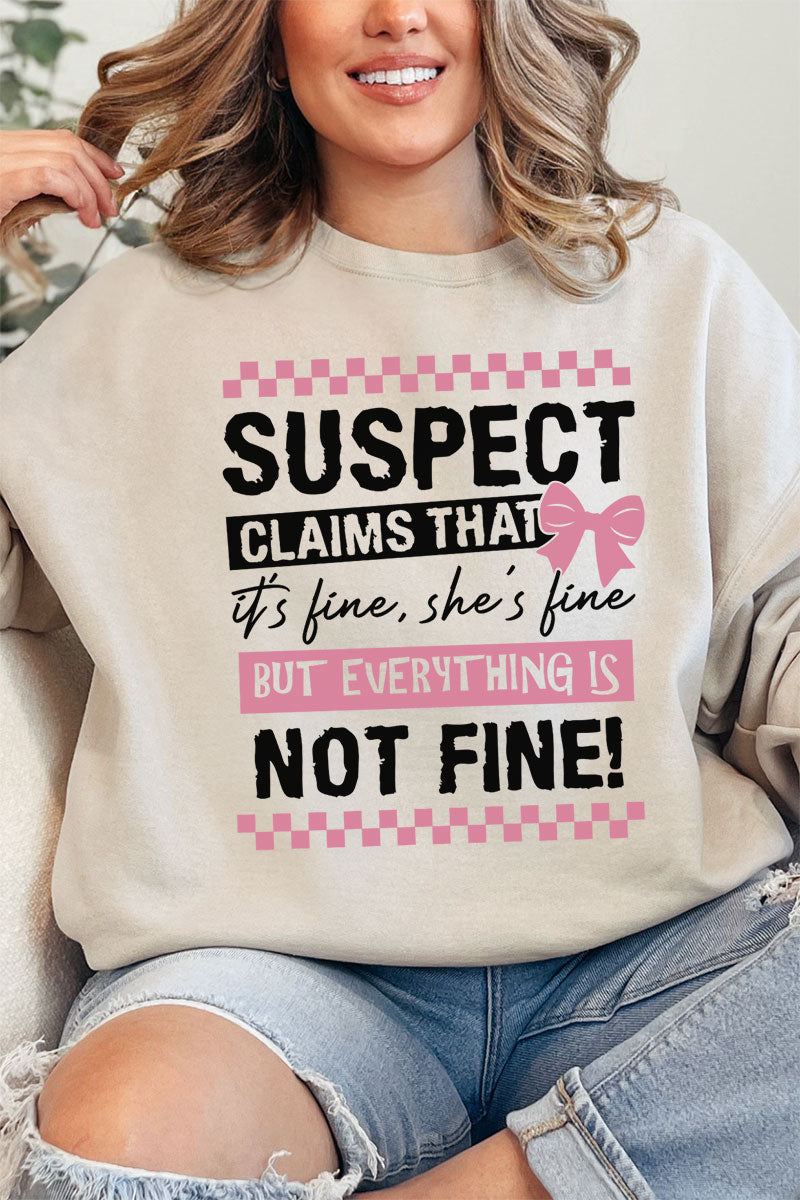 Suspect Claims Everything Is Fine Unisex NuBlend Crew product image 1