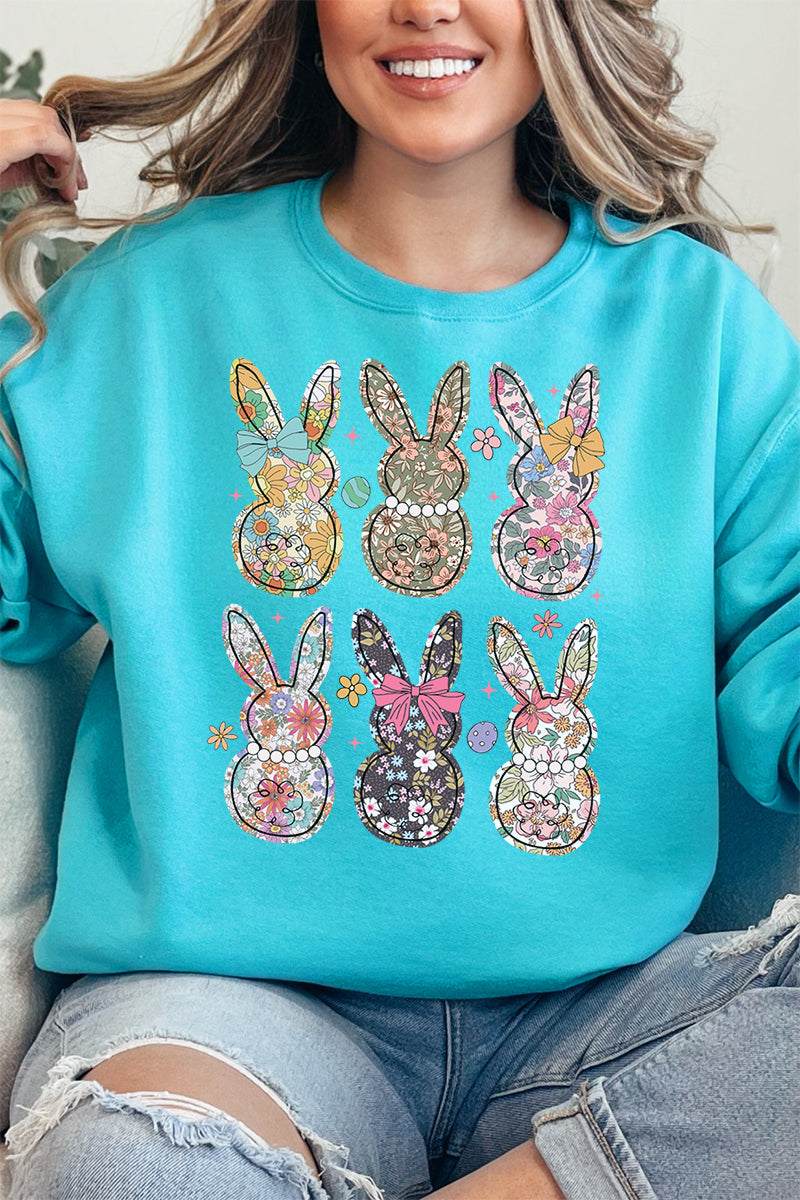 Vintage Bunny Blooms Unisex NuBlend Crew Sweatshirt product image 1