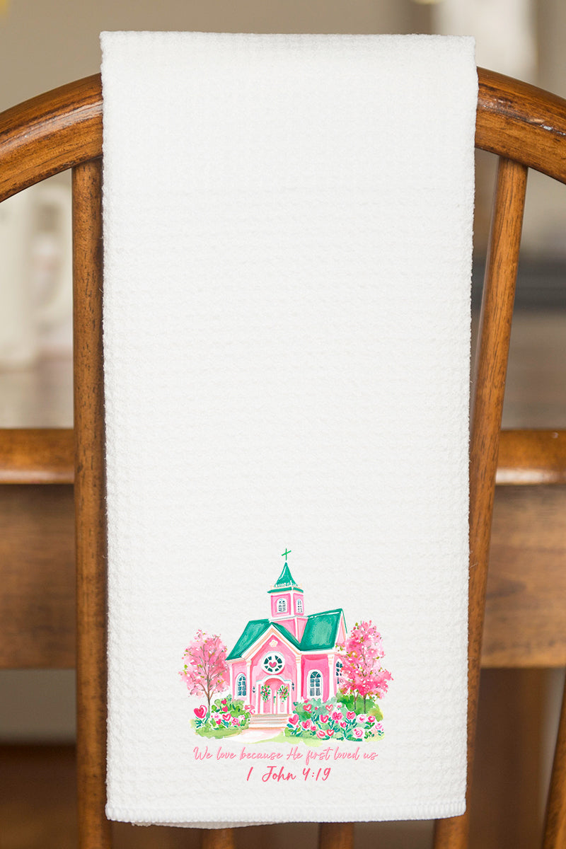 First Loved, Forever Loved Waffle Kitchen Towel
